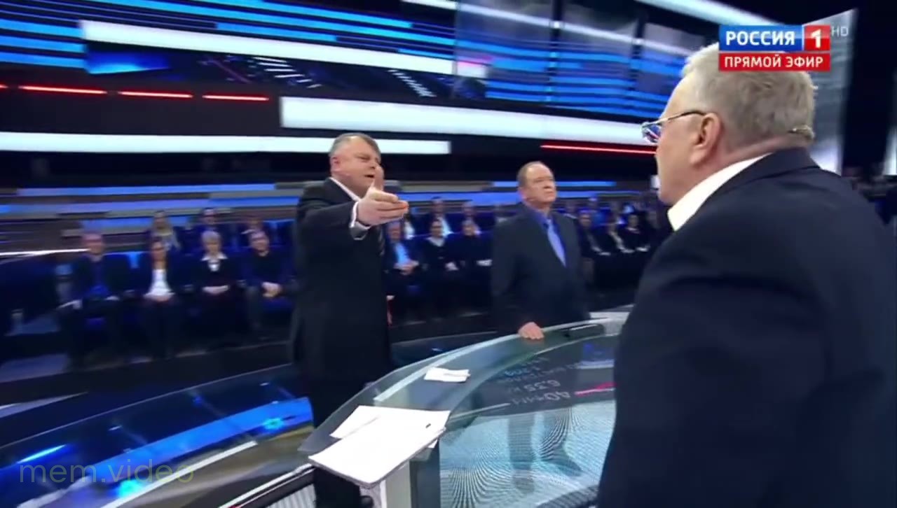 Кадр: «Пошёл вон отсюда!» — Жириновский в студии