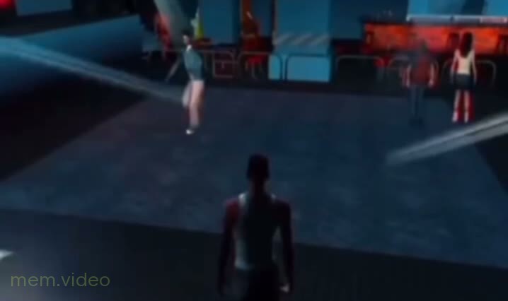 Кадр: Мужчина танцует в клубе GTA под песню