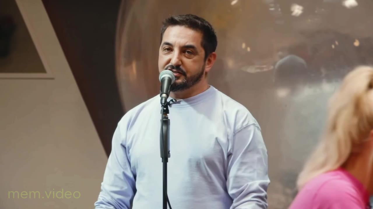 Кадр: Сергей Матвиенко у микрофона: «Щас, секунда щас…»